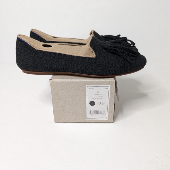 Rothy’s The Merino Tassel Loafer Black Diamond Size 7.5 - Picture 2 of 9